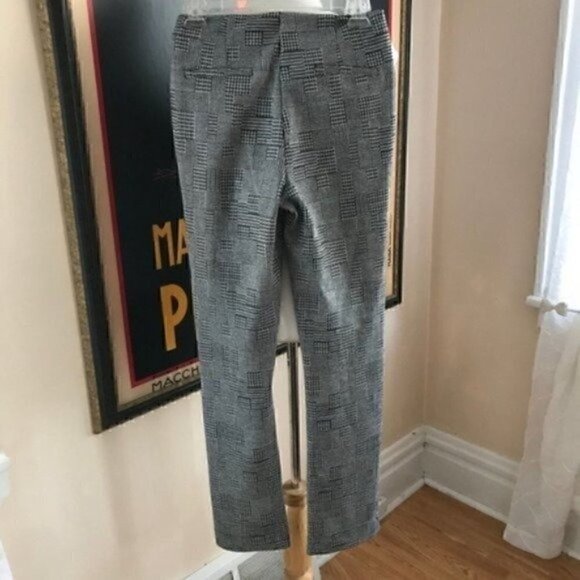 Lyssé: Black White Mixed Herringbone Ponte Pants S - Picture 3 of 10